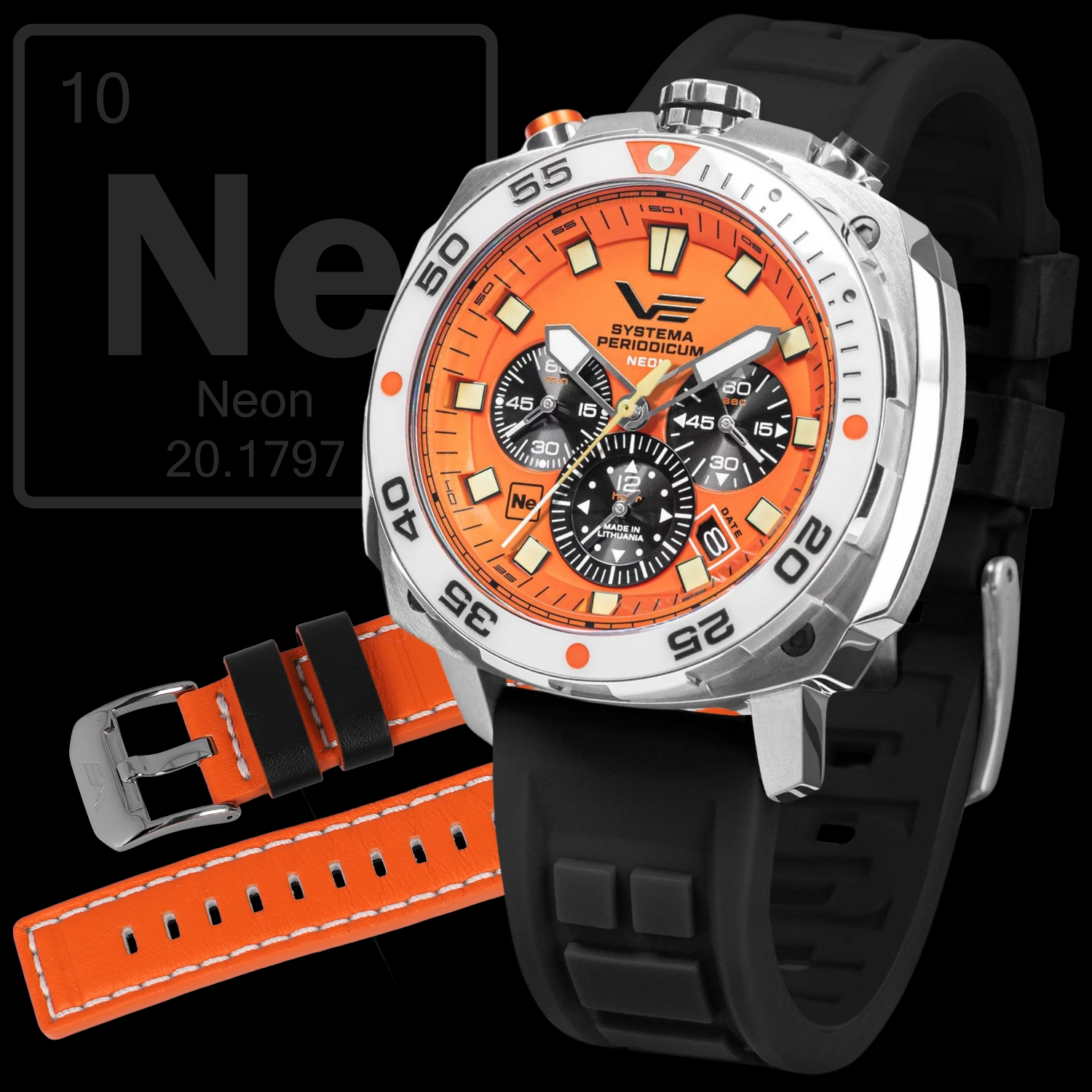 Zegarek Vostok Europe VK67-650A723SB  Systema Periodicum Neon męski 
